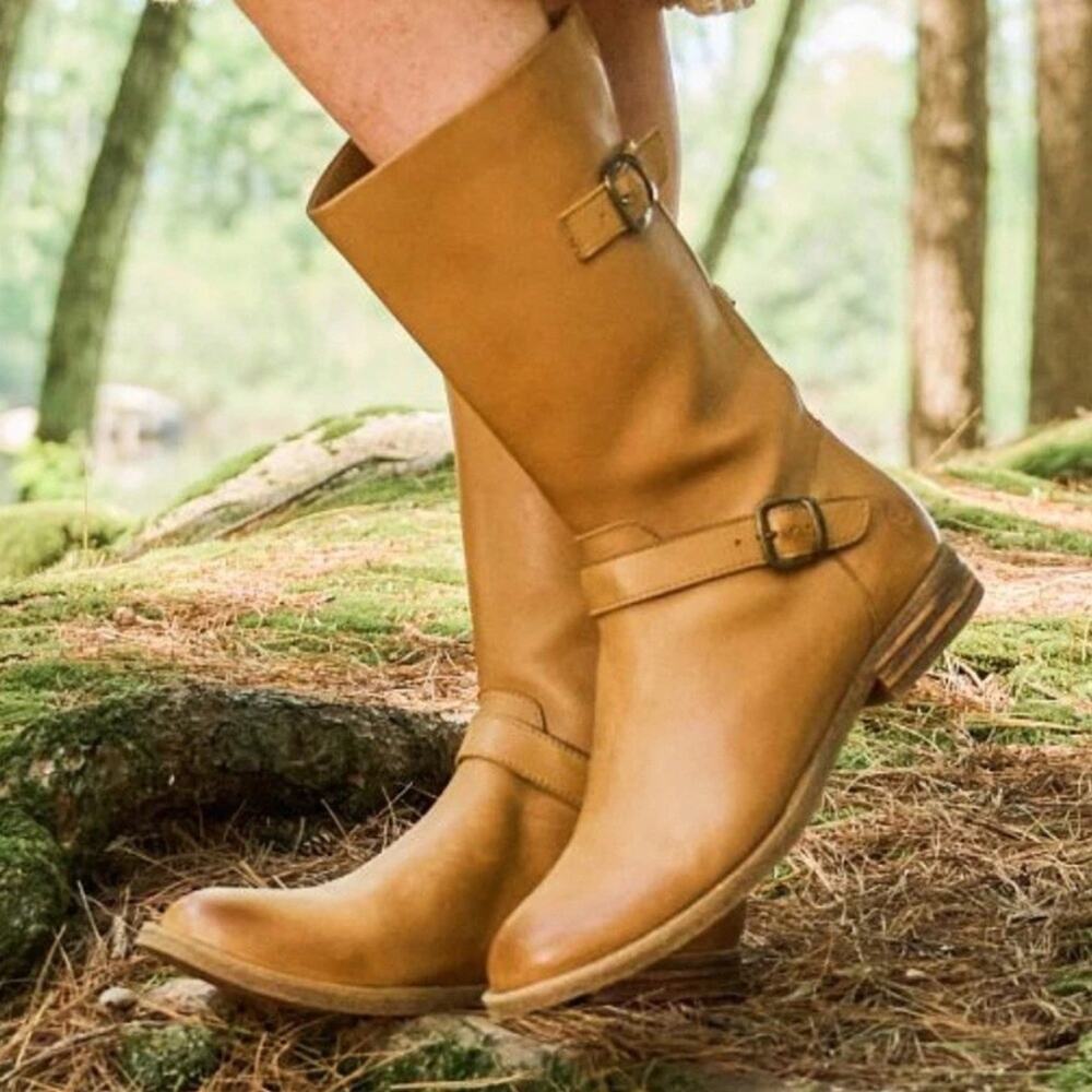 <<Blondo Delano Rugged Tan Leather Buckle Boots –Sz 8.5M